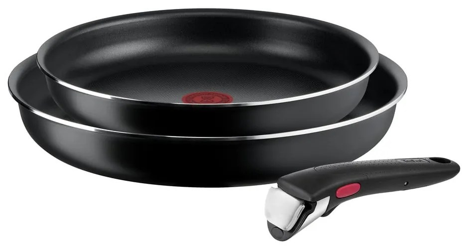 Hliníková súprava riadu 3 ks Ingenio Easy Cook &amp; Clean Black - Tefal