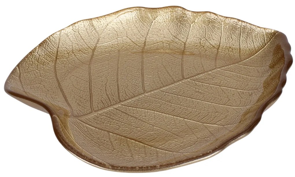 Dekoračný sklenený podnos Leaf, 19x16 cm