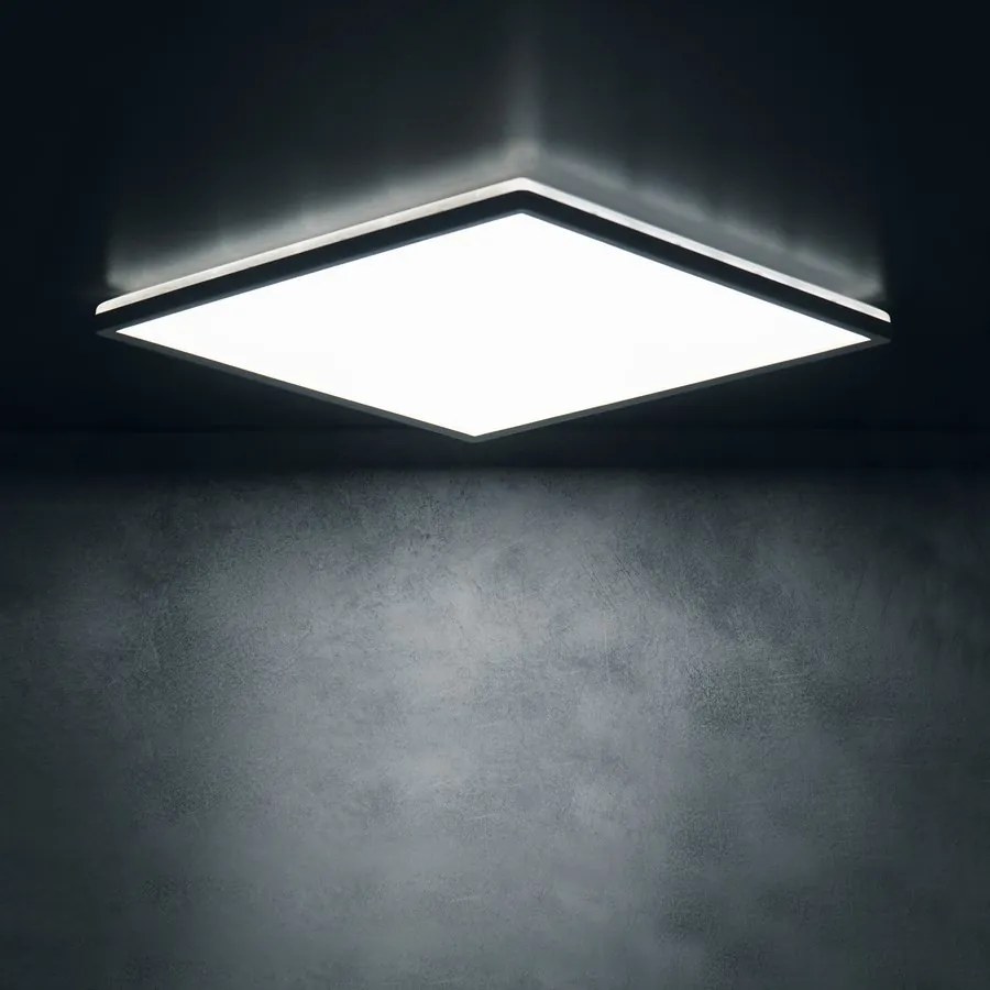 KANLUX KANLUX, AZPO stropné LED svietidlo, 300x300mm, 17,5 W, 3000/4000/6000K, IP54, čierna matná, 31533
