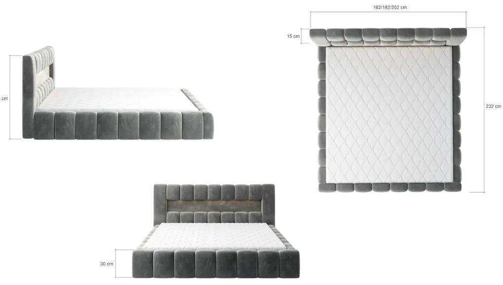 Čalúnená posteľ LAMICA, 180x200, monolith 85