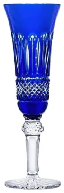 Bohemia Crystal Brúsené poháre na šampanské Tomy modrá 155 ml (set po