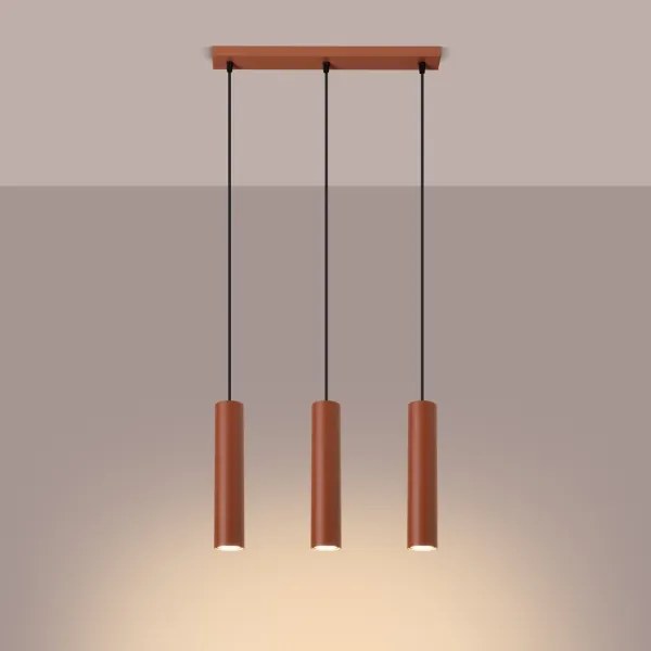 Sollux SL.1491 - Luster na lanku LAGOS 3xGU10/10W/230V červená