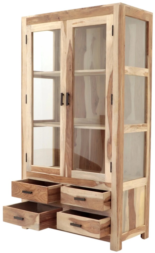 furniture-nabytek.cz - Dřevěná vitrína z masivu palisandr 100x180x45