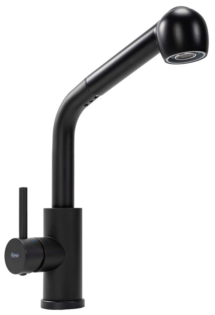 Rea Troy, stojanková kuchynská batéria 34 cm, čierna matná, REA-B6300