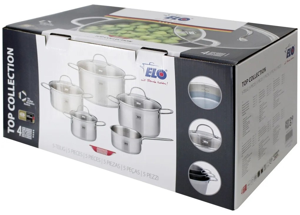 Elo 42505 5-dielna sada nerezových hrncov TopCollection