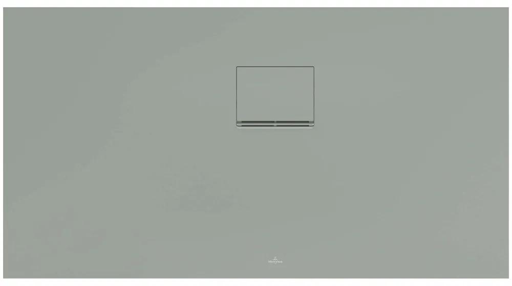 VILLEROY &amp; BOCH Squaro Infinity obdĺžniková sprchová vanička z materiálu Quaryl, do rohu - pravou stranou ku stene, protišmyk (C), 1300 x 700 x 40 mm, Morning Green, UDQ1370SQI2RV-R8