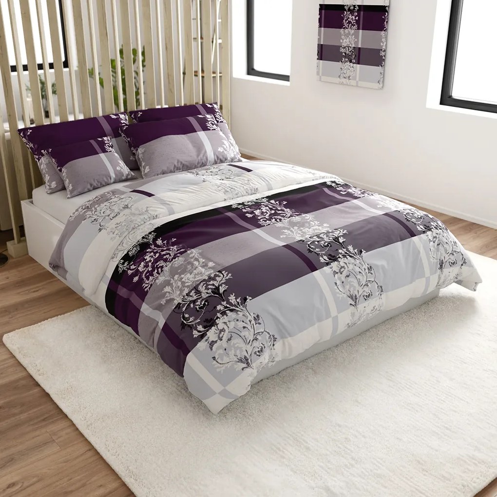 Obliečky z mikrovlákna LUXURY fialové Rozmer obliečky: 70 x 90 cm | 140 x 220 cm