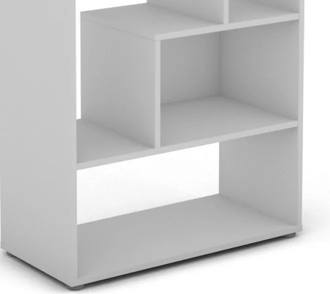 Vysoký regál Zigzag, biely