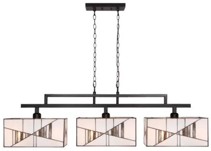 Vitráž minimalistický luster 3 tienidlá Prezent 216 vzor 15