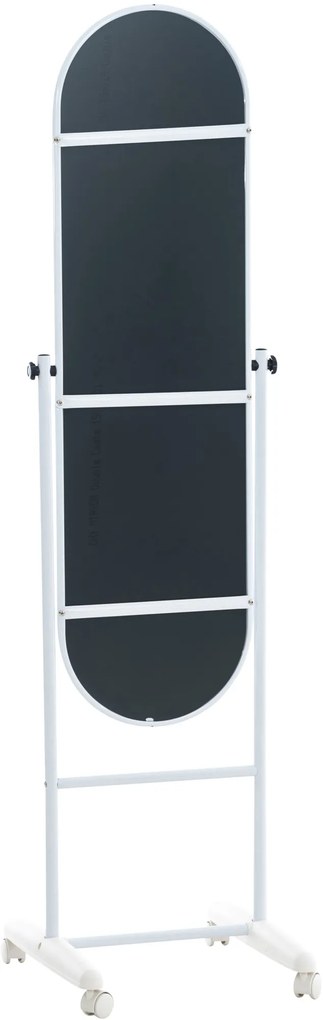 Stojace zrkadlo Nane Oval - 155x40x42 cm - Biela