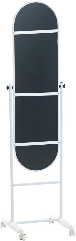 Stojace zrkadlo Nane Oval 317229 - 155x40x42 cm - Biela