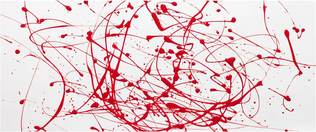 Obraz technikou Drippingu (120x50 cm)
