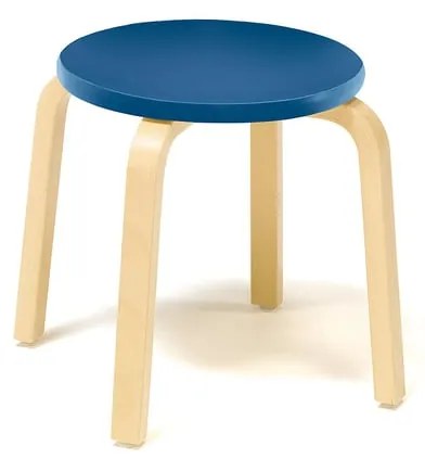 Drevená stolička NEMO, V 350 mm, breza, modrá