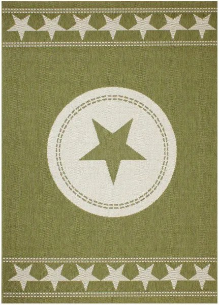 Kusový koberec Hviezda v kruhu zelený, Velikosti 120x170cm