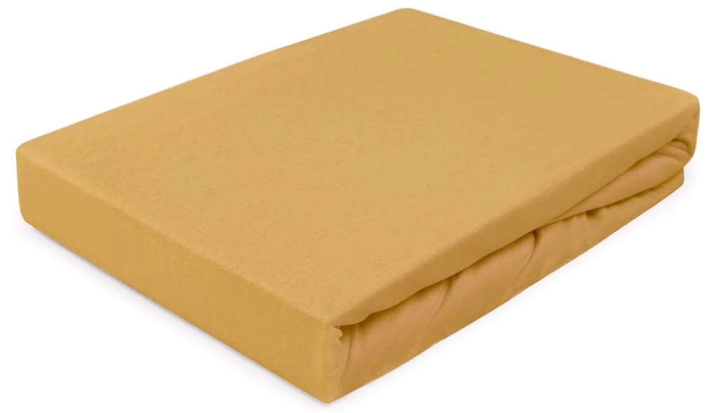 JERSEY PRESTIERADLO 140X200 CM HORČICOVÉ