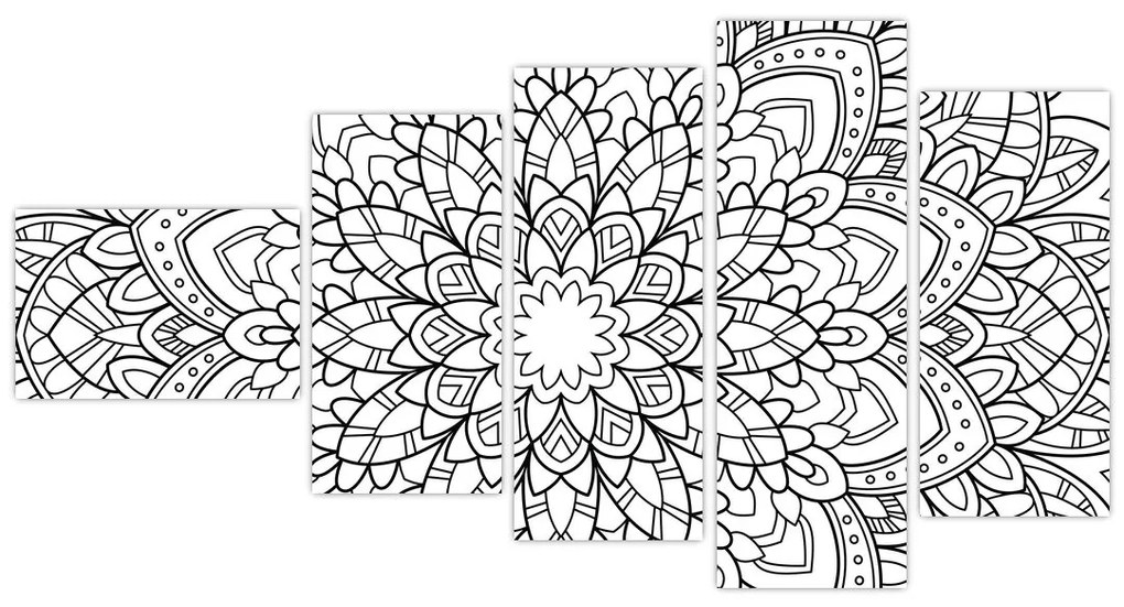 Obraz - čiernobiela mandala