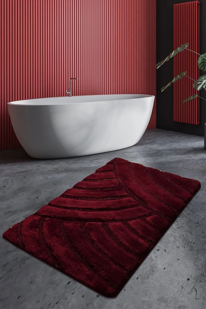 Kúpeľňový kobereček Čerešňový 70x120 cm vínový