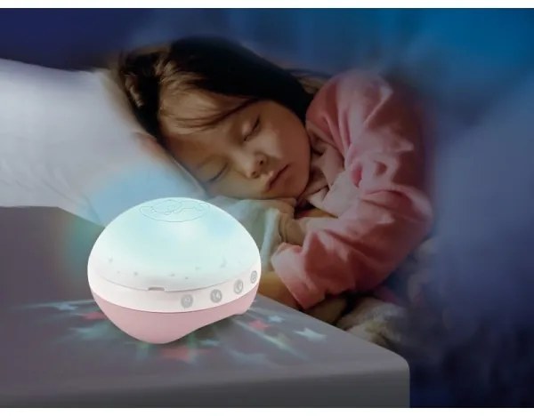 Infantino - Kolotoč nad postieľkou s melódiou a projektorom 3v1 3xAAA ružová