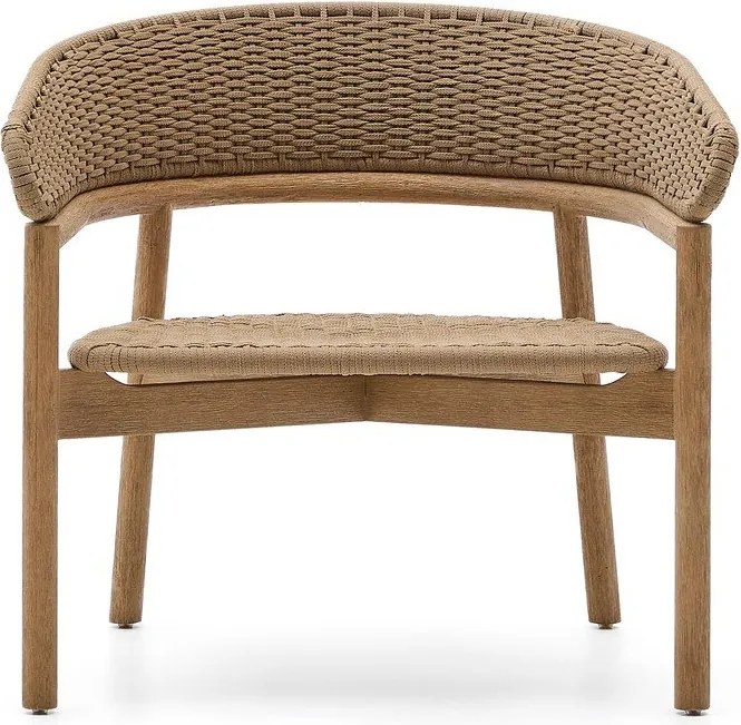 Drevené záhradné kreslo v prírodnej farbe Arinella – Kave Home