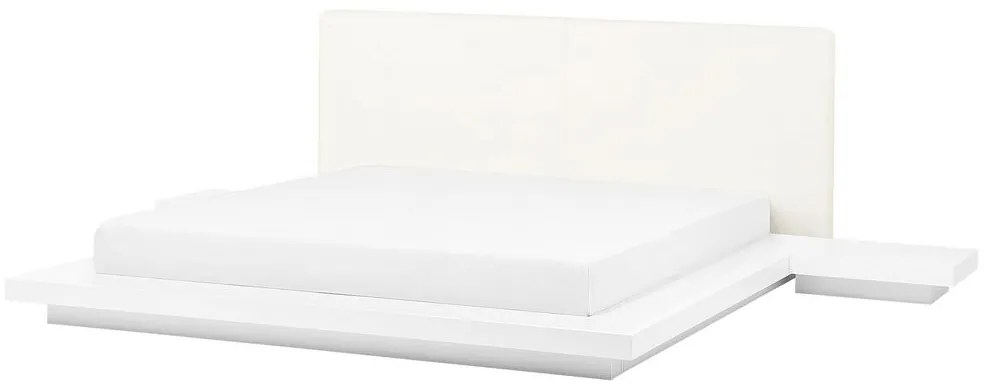 Manželská posteľ 180 cm ZEPHYRE (s roštom) (biela). Vlastná spoľahlivá doprava až k Vám domov. 1007567