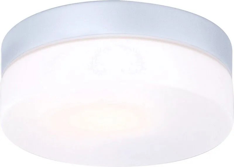 GLOBO 32111 VRANOS vonkajšie stropné svietidlo D185mm 1xE27 IP44 strieborná, opál