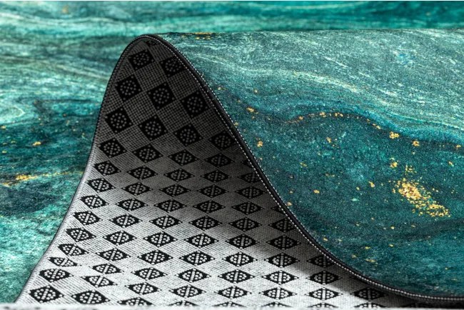 Protišmykový behúň LOTUS SHADOWS 37750 zelený - Výpredaj