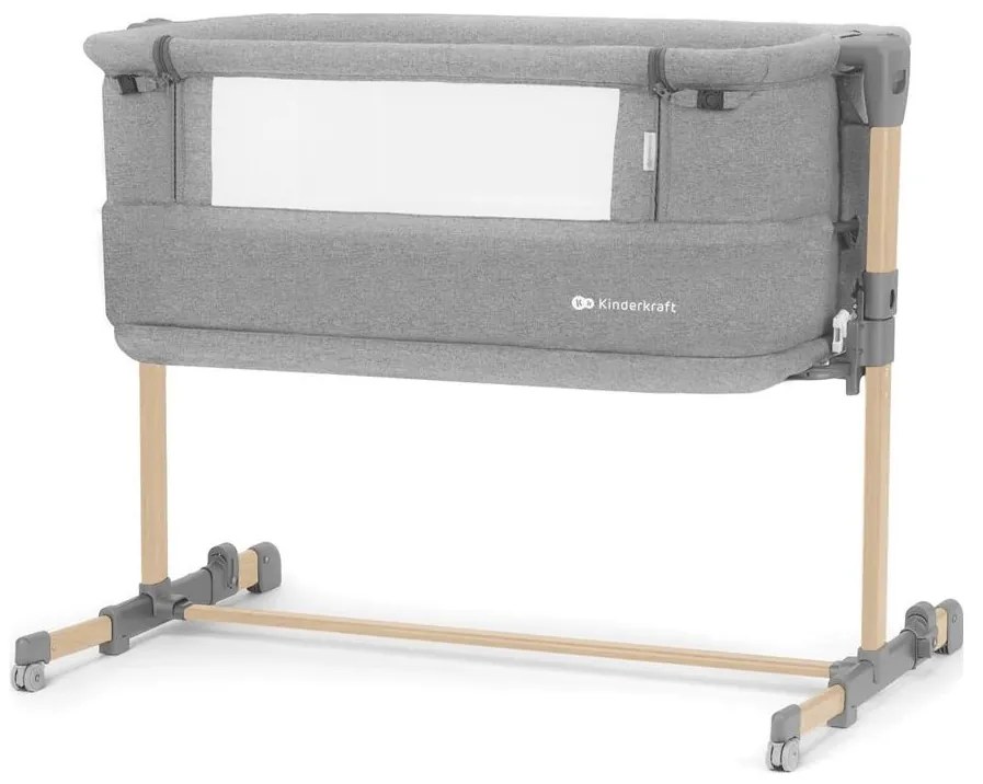 KINDERKRAFT - Detská postieľka NESTE GROW svetlošedá