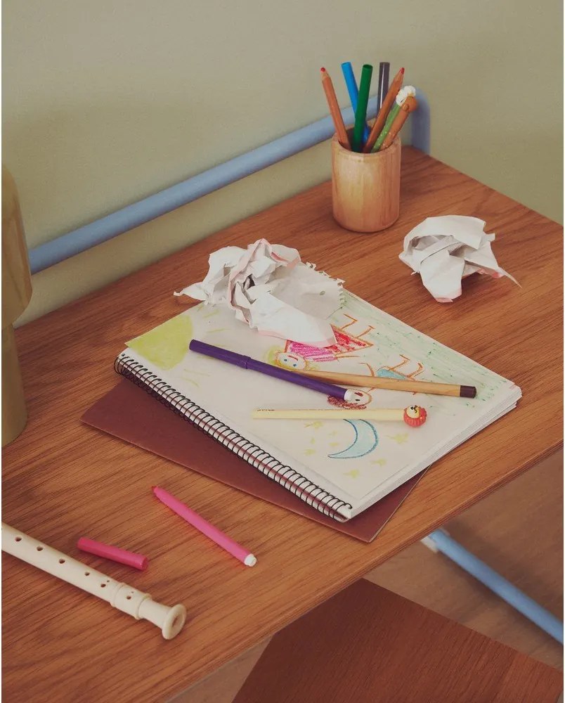 Detský písací stôl s doskou v dekore jaseňového dreva 45x82 cm Tinn – Kave Home