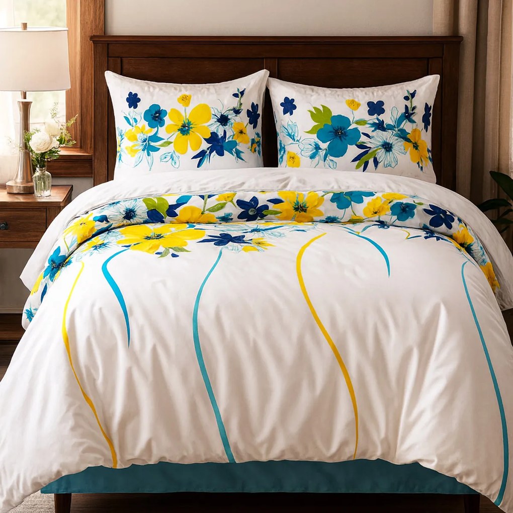 OBLIEČKY Z MIKROVLÁKNA 12205 160X200 CM, 2KS 70X80 CM VZOROVANÉ