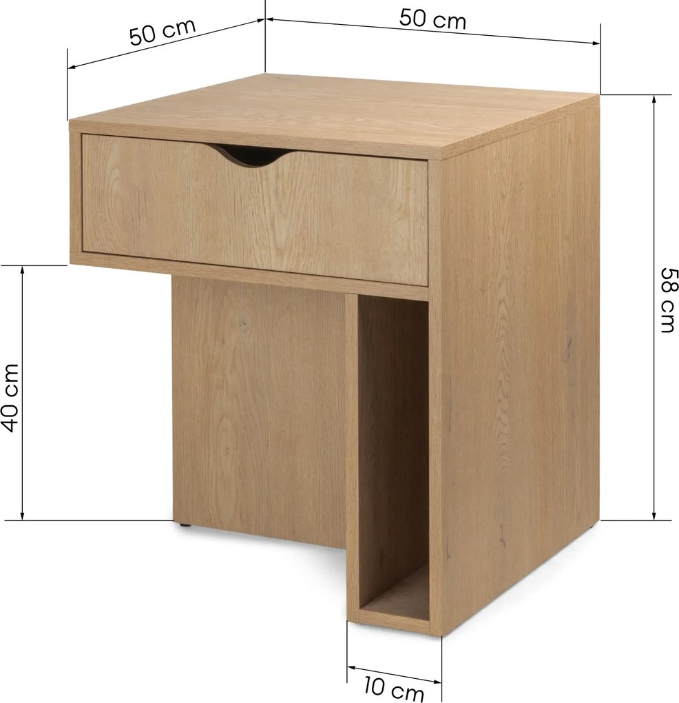 Noční stolek Mura 50 cm dub Cremona Torro