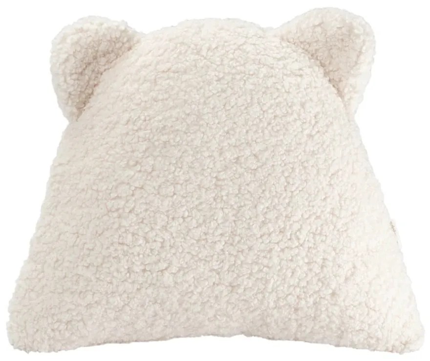 Krémový detský pohovkový vankúš z textílie buklé Bear – Wigiwama