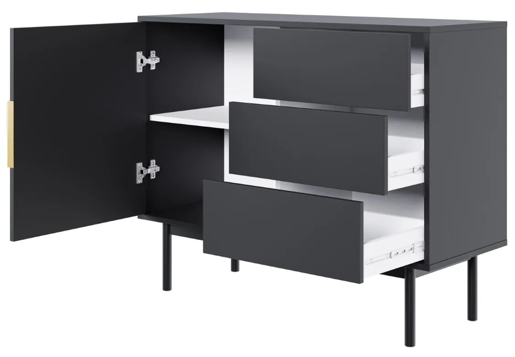 Komoda Viva 104 cm černá