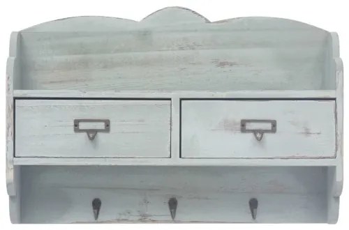 vidaXL Nástenný vešiak zelený 50x10x34 cm drevený-