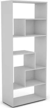 Vysoký regál Zigzag, biely%