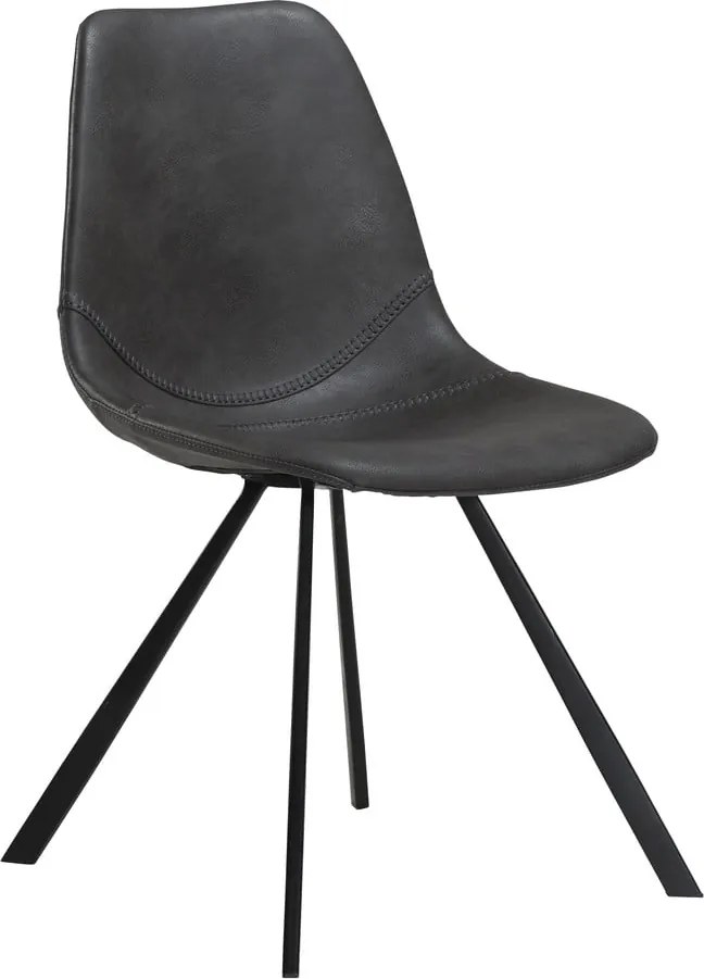 Sivá jedálenská stolička z eko kože DAN–FORM Denmark Pitch