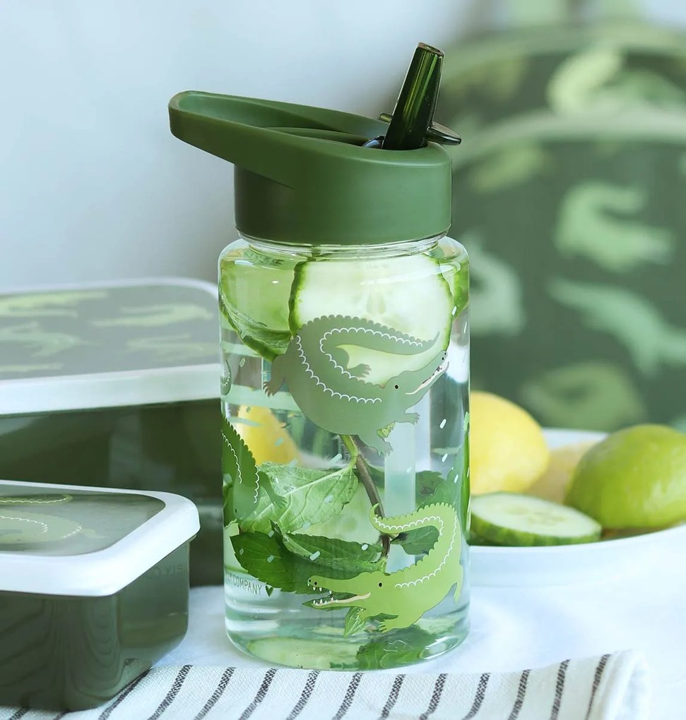 A Little Lovely Company - fľaša na pitie - krokodíl