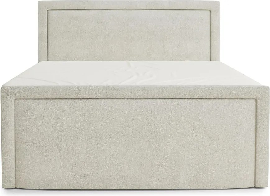 Krémová boxspring posteľ s úložným priestorom 200x200 cm Fresco – Maison de Rêve