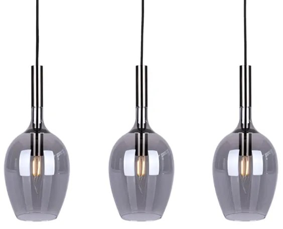 Luster na lanku TANGO 3xE14/40W/230V čierna