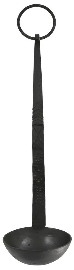 Čierny antik kovový nástenný svietnik Grimaud - 8*29 cm