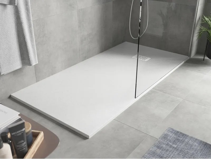 Mexen Hugo, obdĺžniková sprchová vanička SMC 180 x 90 cm, biela, biela krytka, 42109018-W