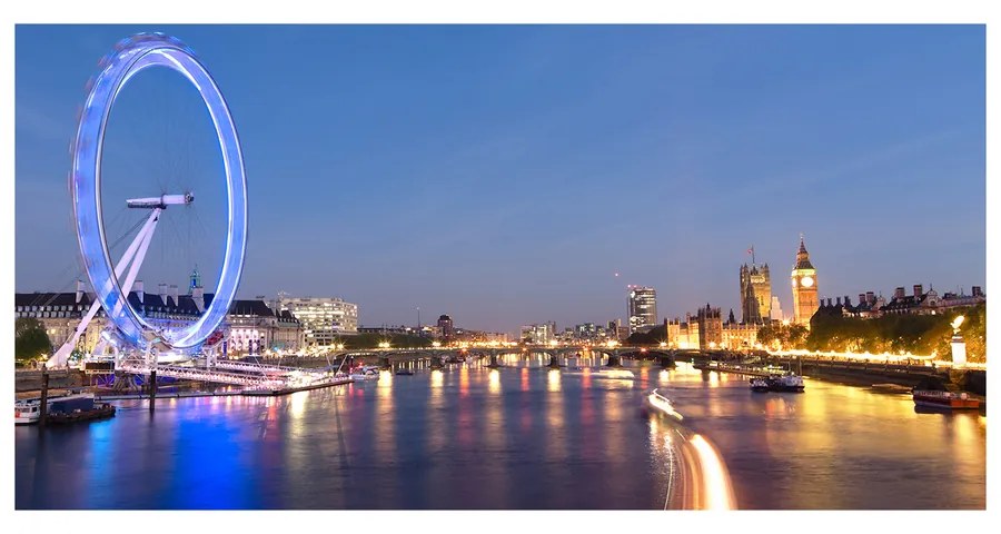 Moderný akrylový fotoobraz Londoy Eye Londýn pl-oa-140x70-f-53327501