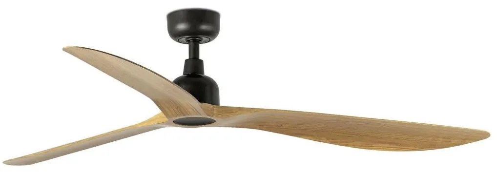 FARO Barcelona FARO 34360 - Stropný ventilátor OUTWOOD L hnedá/čierna pr. 150 cm IP44 + DO FA34360