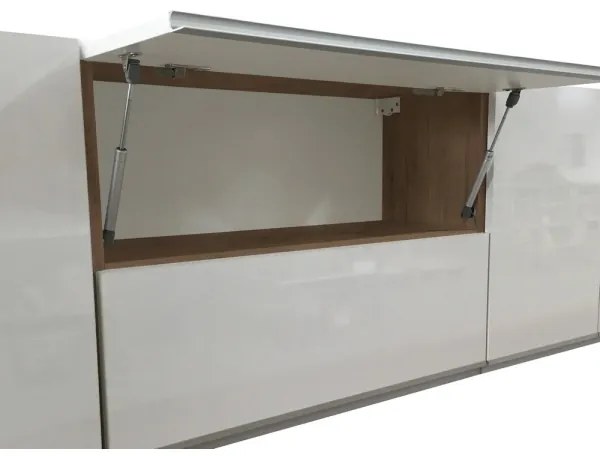 Kuchynská linka MARINA 180 cm, dub craft/lesklá biela