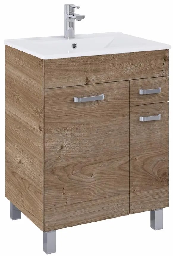 Kúpeľňová zostava Uno 60 2D1S dub canela