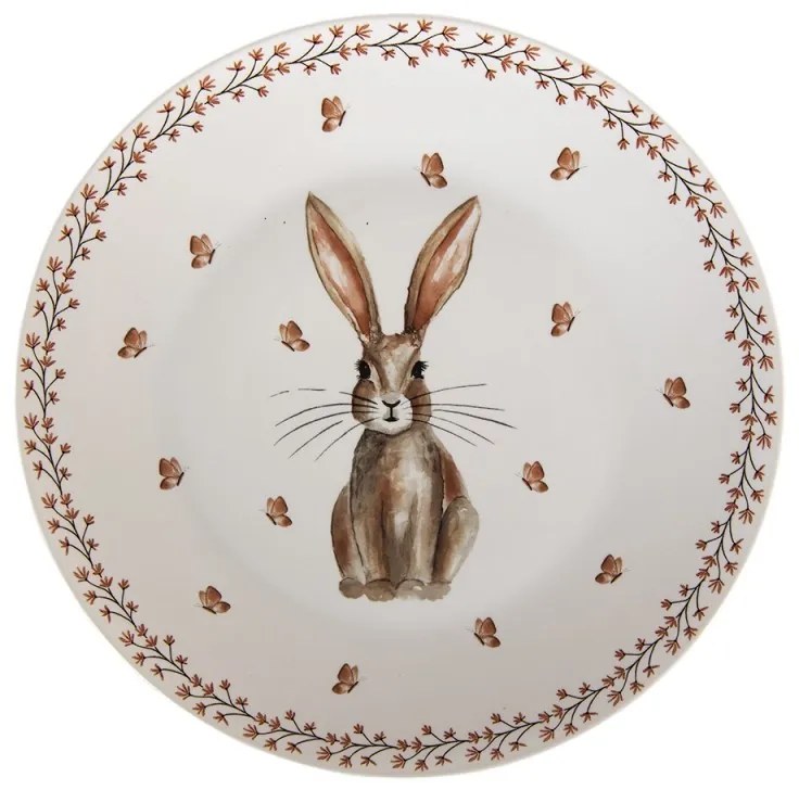 Porcelánový jedálenský tanier Rustic Easter Bunny - Ø 26*2 cm