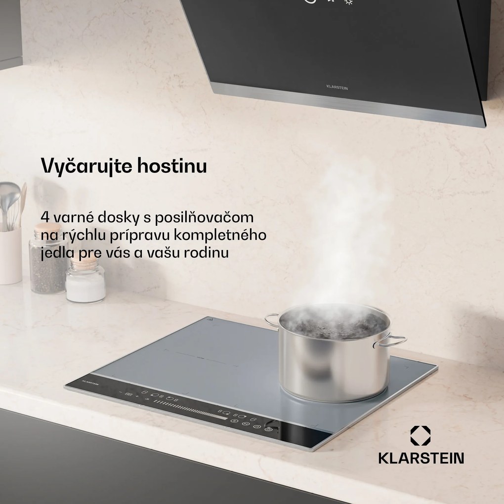 Klarstein DualTone Flex indukčná varná doska, Flex Zone, LED displej, Ovládanie posuvníkmi, 7200 W