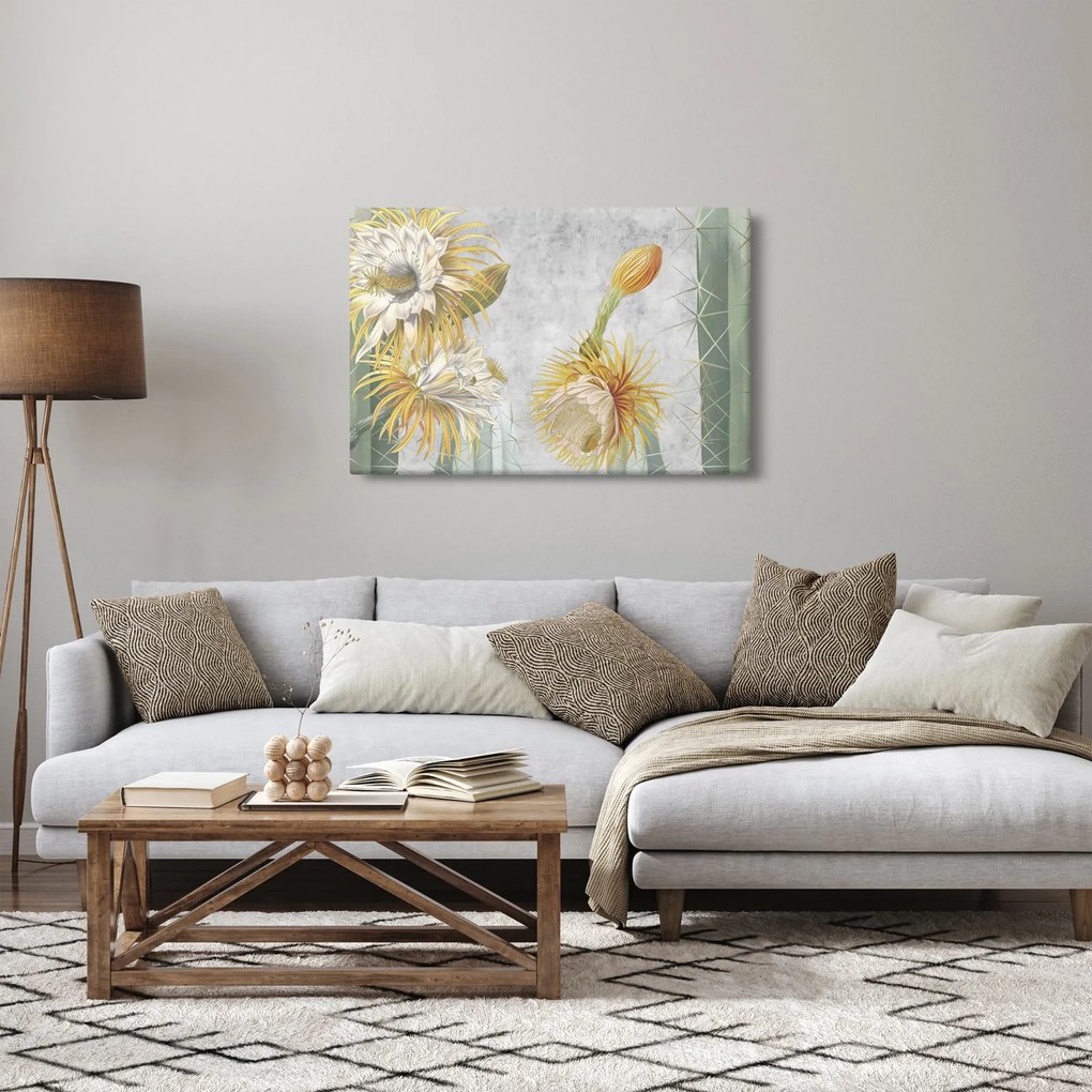 Obraz - Rozkvitnuté kaktusy (90x60 cm)