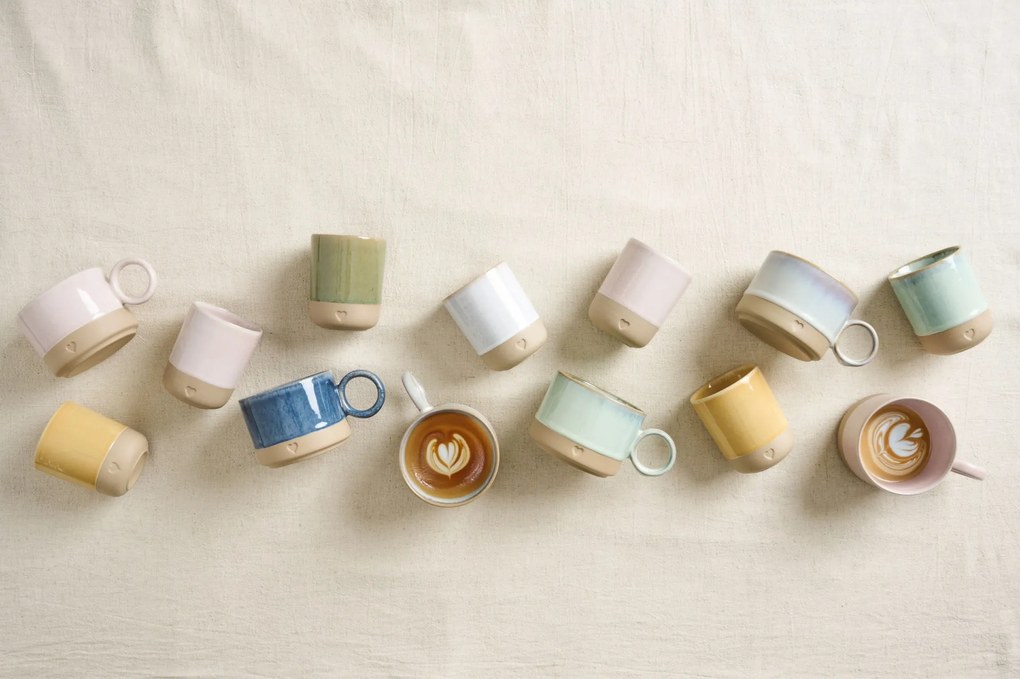 Ib Laursen Kameninový hrnček Heart Light Pink Matt 190 ml