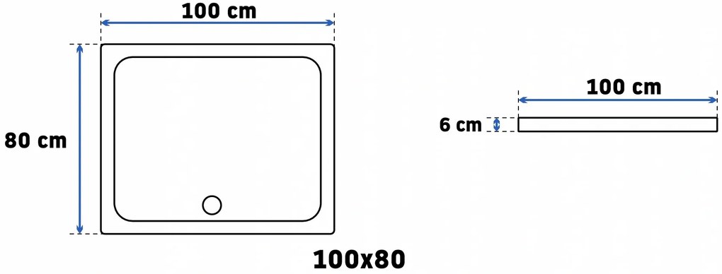 Rea Punto, sprchový kút s posuvnými dverami 80(dvere) x 100(dvere) x 190 cm, 5mm číre sklo, zlatý lesklý profil, REA-K6442