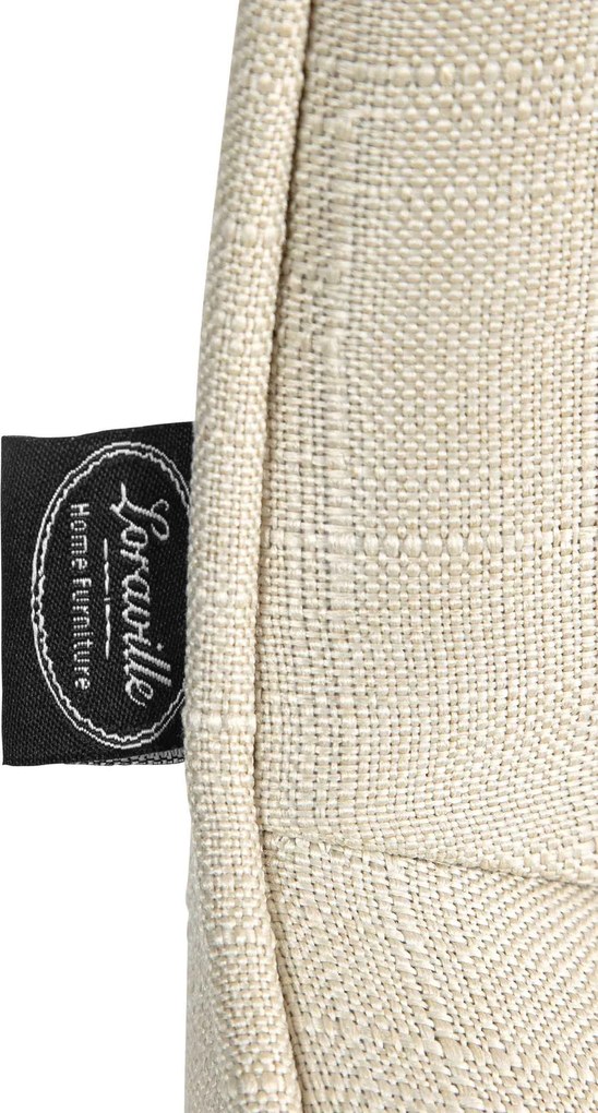 Barová stolička Vonore - látka, chróm rám - Krémová